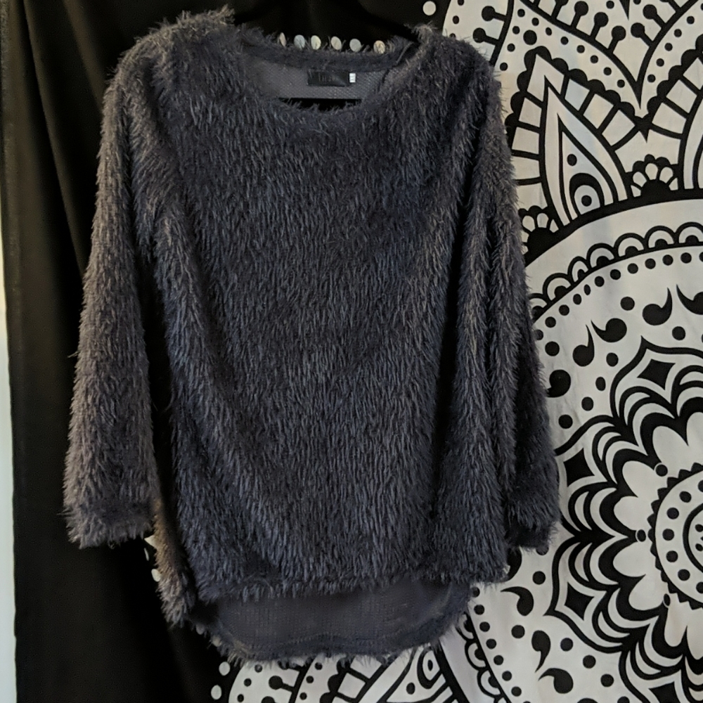 NWOT shaggy grey sweater